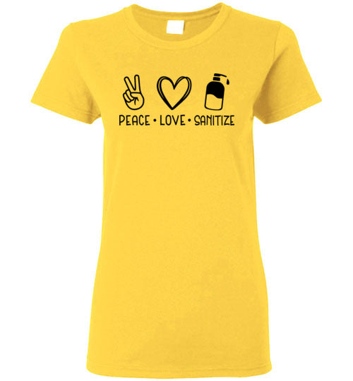 Peace Love Sanitize Crewneck T-Shirt