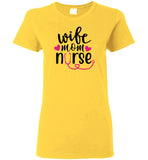 Wife Mom Nurse Short Sleeve T-Shirt