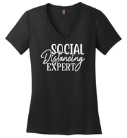 Social Distancing Expert V-Neck T-Shirt