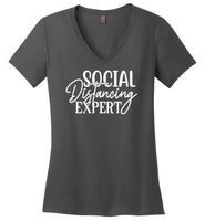 Social Distancing Expert V-Neck T-Shirt