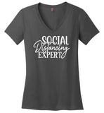 Social Distancing Expert V-Neck T-Shirt