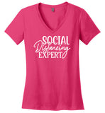Social Distancing Expert V-Neck T-Shirt
