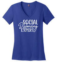 Social Distancing Expert V-Neck T-Shirt