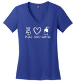 Peace Love Sanitize V-Neck T-Shirt