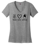 Peace Love Sanitize V-neck T-Shirt