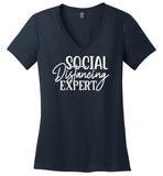 Social Distancing Expert V-Neck T-Shirt
