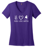 Peace Love Sanitize V-Neck T-Shirt