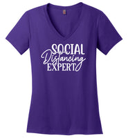 Social Distancing Expert V-Neck T-Shirt