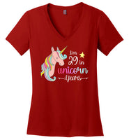 I'm 29 in Unicorn Years V-Neck T-Shirt for Women