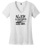 Nurse in Progress Please Wait V-Neck T-Shirt