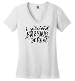 I Survived Nursing School V-Neck T-Shirt