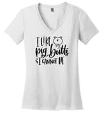 I Like Pig Butts and I Cannot Lie V-Neck T-Shirt