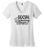 Social Distancing Expert V-Neck T-Shirt