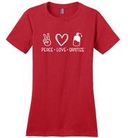 Peace Love Sanitize Crewneck T-Shirt