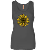 Leopard Print Sunflower Tank Top for Women
