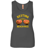 Resting Beach Face Tank Top for Women
