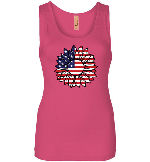 Sunflower American Flag Tank Top