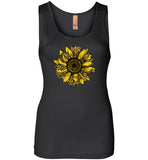 Leopard Print Sunflower Tank Top for Women