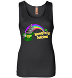 Cat St Patricks Day Tank Top for Women Teens Magically Meowgically Delicious