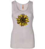 Leopard Print Sunflower Tank Top for Women