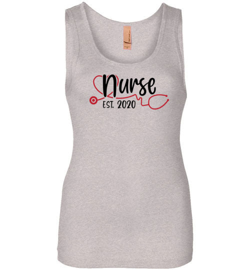 Nurse Est 2020 Shirt - Nursing School Student Graduation Tank Top | Class Of 2020 Grad