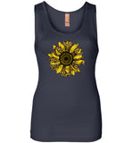Leopard Print Sunflower Tank Top for Women