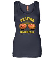 Resting Beach Face Tank Top for Women