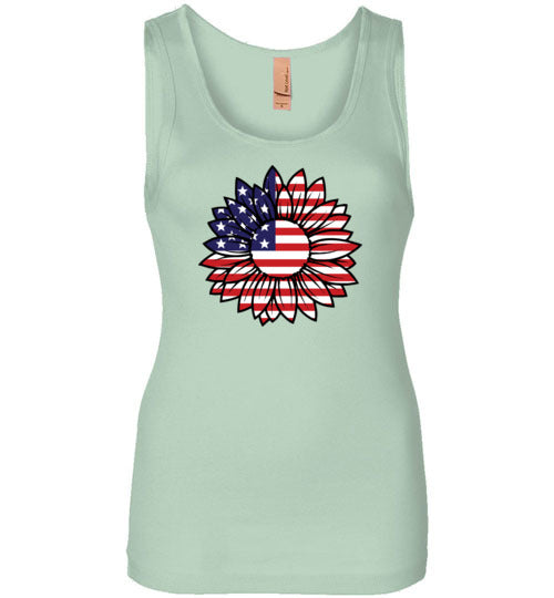 Sunflower American Flag Tank Top