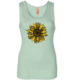 Leopard Print Sunflower Tank Top for Women