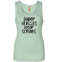 Super Heroes Wear Scrubs Tank Top