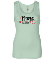 Nurse Est 2020 Shirt - Nursing School Student Graduation Tank Top | Class Of 2020 Grad