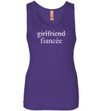 Girlfriend Fiancee Tank Top - Engagement Announcement Tee for Women