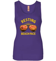 Resting Beach Face Tank Top for Women