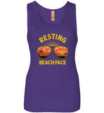 Resting Beach Face Tank Top for Women