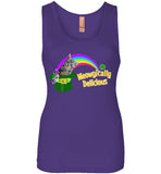 Cat St Patricks Day Tank Top for Women Teens Magically Meowgically Delicious