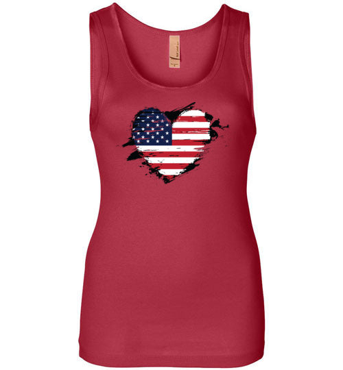 American Flag Heart Tank Top