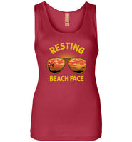Resting Beach Face Tank Top for Women