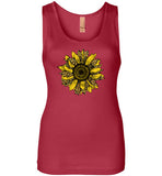 Leopard Print Sunflower Tank Top for Women