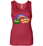 Cat St Patricks Day Tank Top for Women Teens Magically Meowgically Delicious