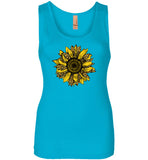Leopard Print Sunflower Tank Top for Women