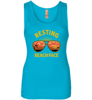 Resting Beach Face Tank Top for Women