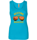 Resting Beach Face Tank Top for Women