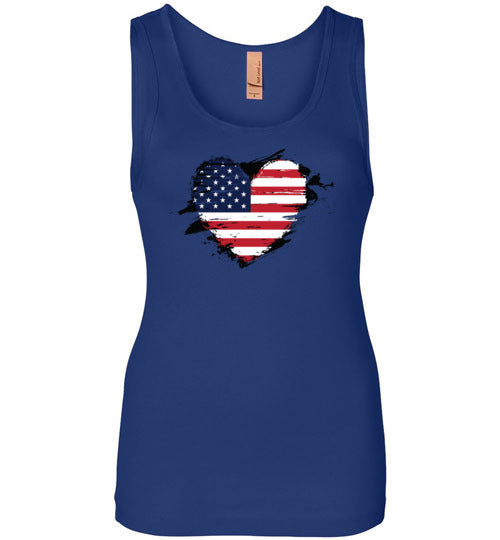 American Flag Heart Tank Top