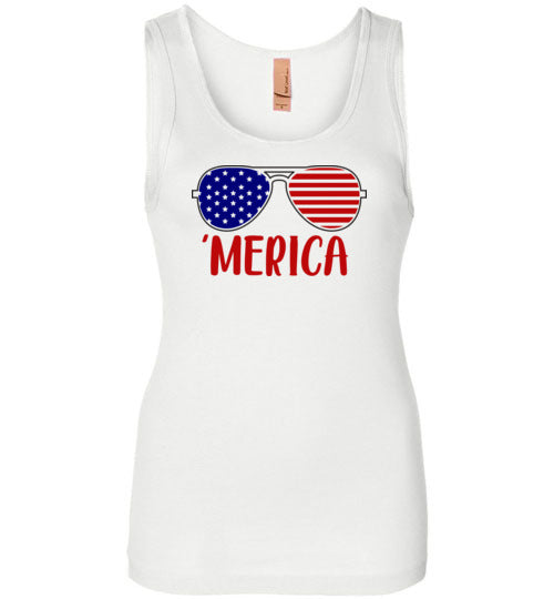 Merica Fourth of July Tank Top for Women