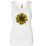 Leopard Print Sunflower Tank Top for Women