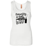 Namastay at Home and Drink Wine Tank Top