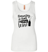 Namastay at Home and Drink Wine Tank Top