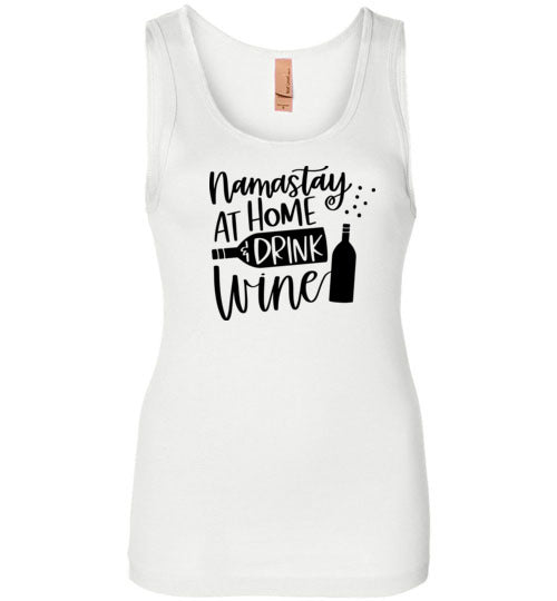 Namastay at Home and Drink Wine Tank Top