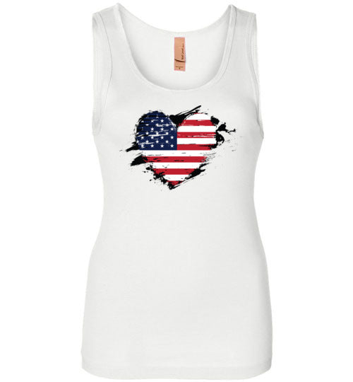 American Flag Heart Tank Top