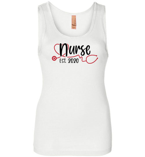 Nurse Est 2020 Shirt - Nursing School Student Graduation Tank Top | Class Of 2020 Grad